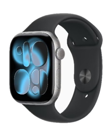 Apple Watch S 11 GPS 46mm Space Grey Aluminium Case with Black Sport Band